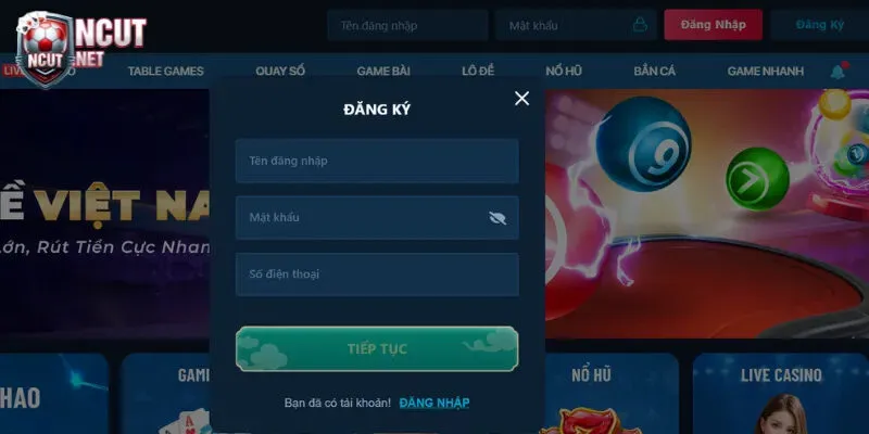 Bước 4: Truy cập Account trải nghiệm sản phẩm