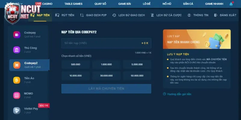 Chuyển tiền nhanh qua Smartpay